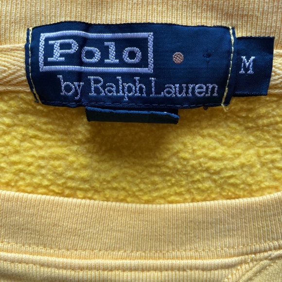 RALPH LAUREN Yellow Pony Embroidered Crewneck Sweatshirt, Medium - Picture 4 of 4